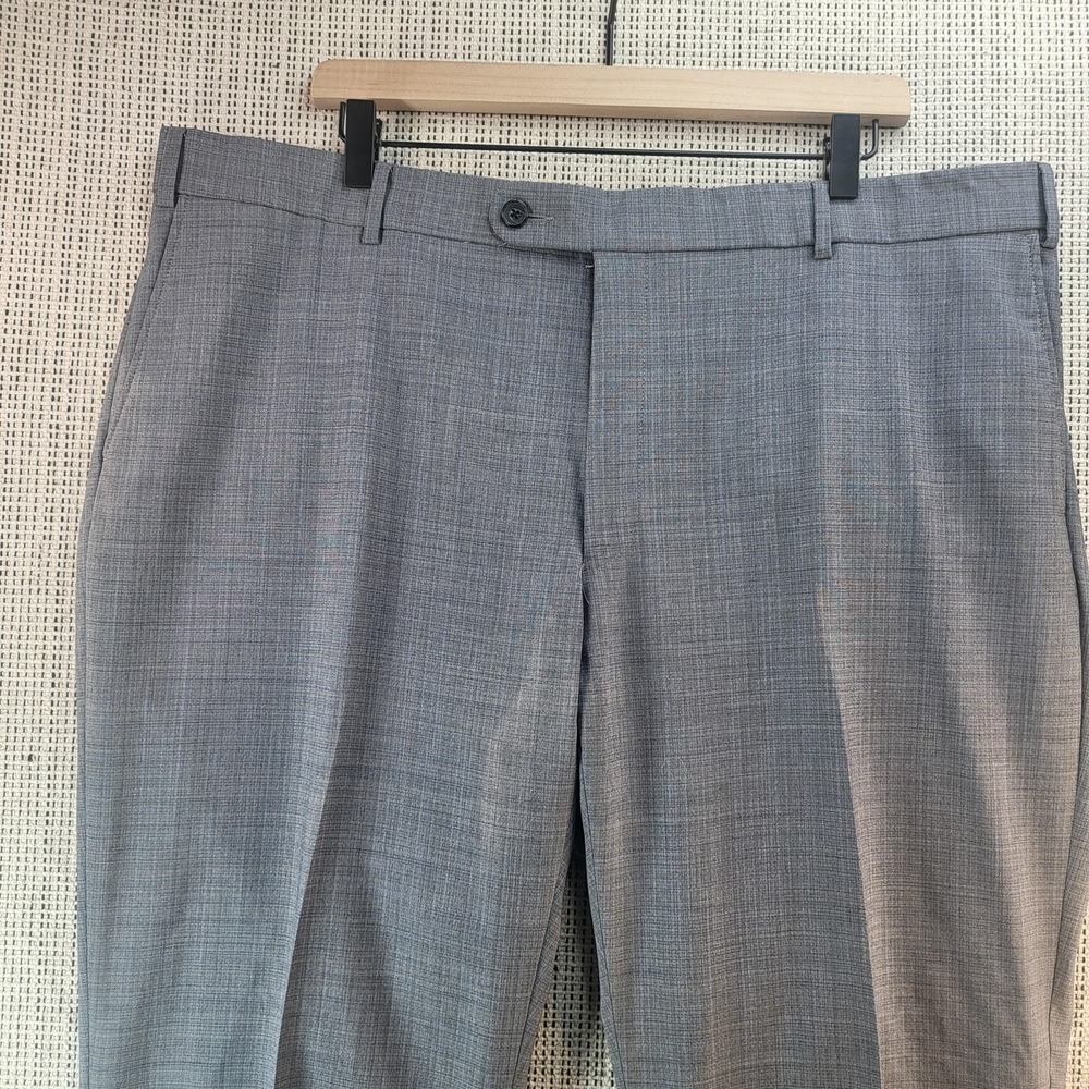 Ballin Pants Mens 41x28 Gray‎ Super 110s Wool Dress Trousers Flat Front Lined